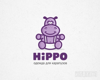 HIPPO卡通河马标志设计