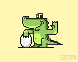 Crock鳄鱼标志设计