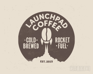 Launchpad Coffee火箭咖啡logo设计