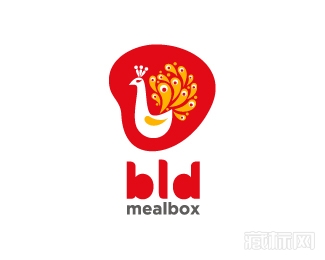 B.L.D mealbox孔雀logo设计