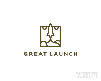 Great Launch火箭面具logo设计