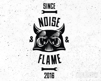 Noise flame头盔标志设计