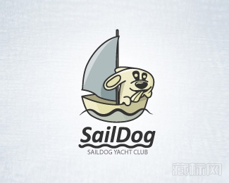 SailDog帆船狗logo设计