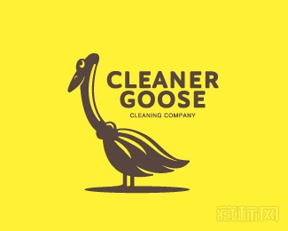 cleaner goose标志设计