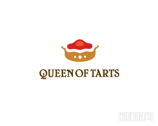 Queen of Tarts女王蛋挞logo设计