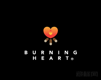 BURNING HEART桃心logo设计欣赏