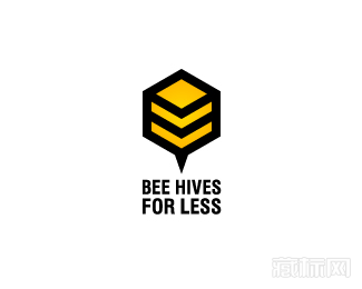 Bee Hives for Less蜜蜂logo设计