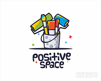 Positive Space油漆刷logo设计欣赏