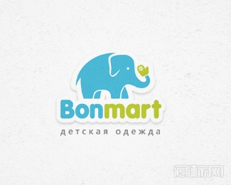 Bonmart大象logo图片