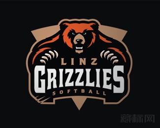 Grizzlies Softball熊logo设计欣赏