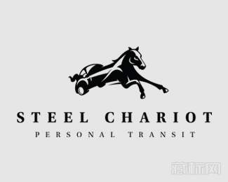 Steel Chariot马与汽车logo设计