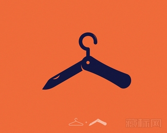 gangster刀和衣架子logo设计