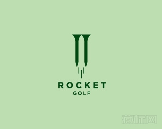 Rocket Golf火箭标志设计