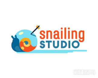 Snailing Studio蜗牛工作室logo设计欣赏
