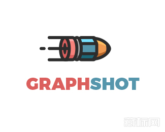 GraphShot子弹铅笔标志设计