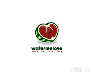 Watermelove桃心西瓜商标设计