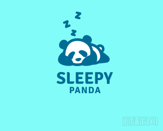 Sleepy Panda睡觉的熊猫logo图片