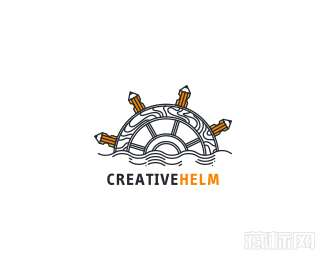 Creative Helm舵标志设计