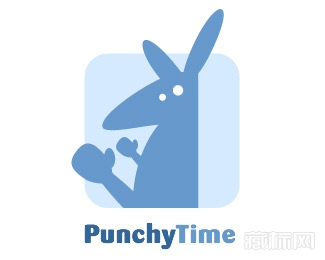 PunchyTime袋鼠标志设计