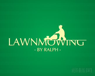 Lawnmowing By Ralph除草机logo设计