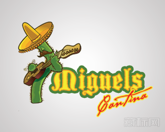 Miguels仙人掌吉他手logo设计