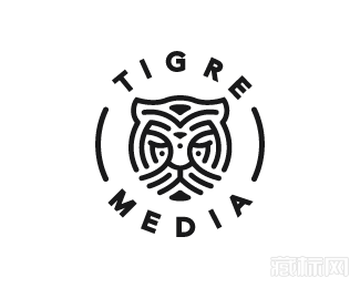 Tigre Media老虎传媒公司logo设计