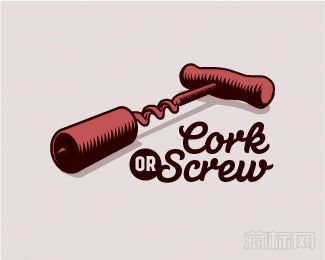 Cork or Screw红酒开瓶器标志设计