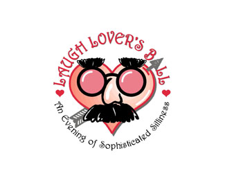 Laugh Lover's Ball戴眼镜男人logo设计