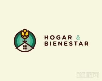 Hogar Bienestar花房子logo设计欣赏