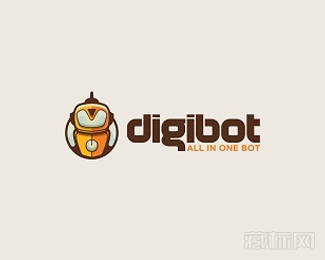DigiBot机器人logo设计图片