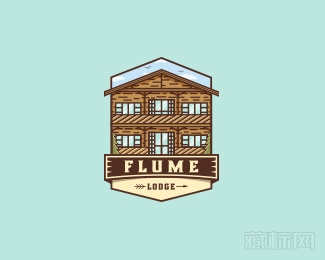 Flume Lodge房子logo设计欣赏