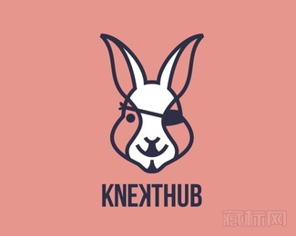 Knekthub独眼兔子logo设计
