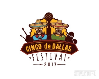 Cinco de Dallas Festival艺术节logo设计