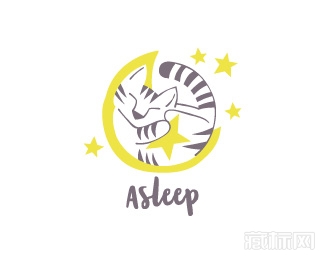 Asleep睡觉标志设计
