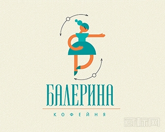 BALLERINA CAFE舞蹈咖啡logo设计欣赏