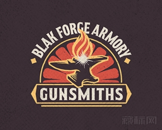 Blak Forge Armory军械执照logo设计欣赏