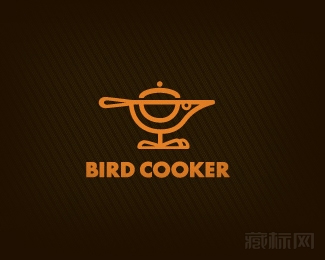 bird cooker鸟标志设计