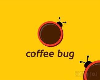coffee bug咖啡瓢虫logo设计欣赏