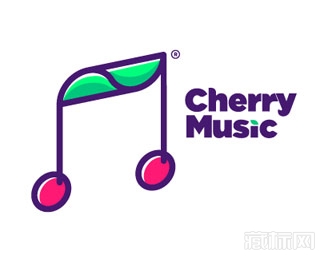 CHERRY MUSIC樱桃音乐logo设计欣赏