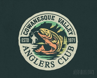 Cowanesque Valley Anglers Club钓鱼协会logo设计欣赏