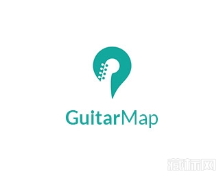Guitar Map吉他地图logo设计欣赏