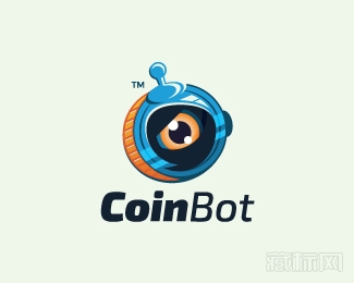 CoinBot眼睛机器人logo设计欣赏