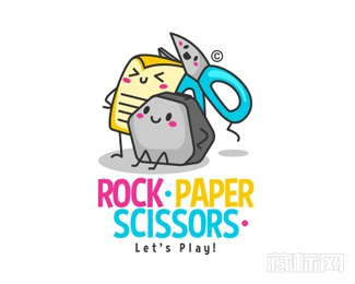 Rock Paper Scissors卡通标志设计欣赏