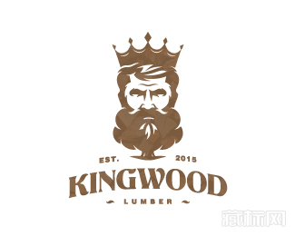 Kingwood木材国王logo设计欣赏