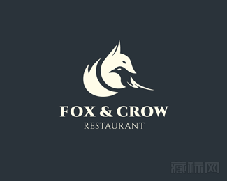Fox and Crow Restaurant狐狸和鸟logo设计欣赏