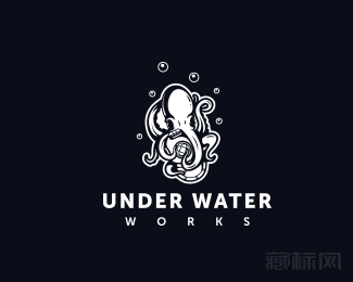 Under Water章鱼标志设计欣赏