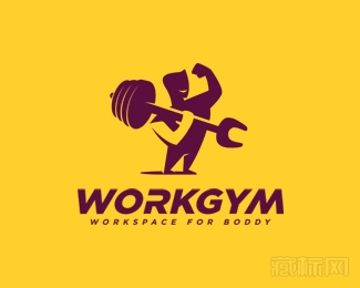 Workgym举重工人logo设计欣赏
