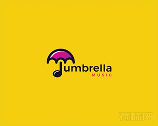 Umbrella music伞音乐logo设计欣赏