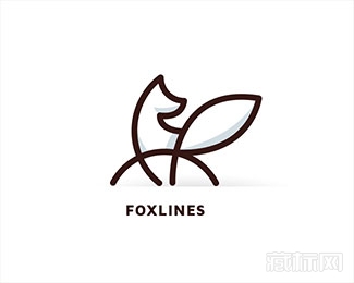 Fox Lines线描狐狸logo设计欣赏