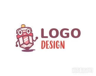 pencil logo design机器人logo设计欣赏